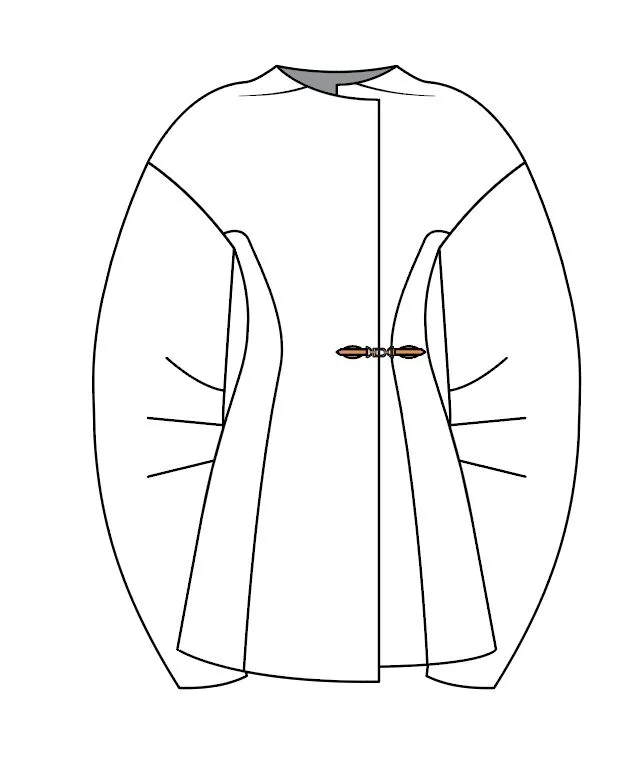 Technical garment drawing 1