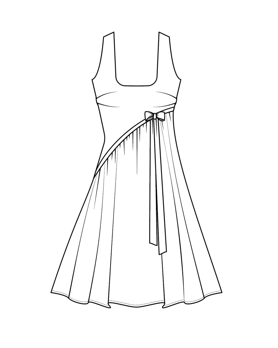 Technical garment drawing 3
